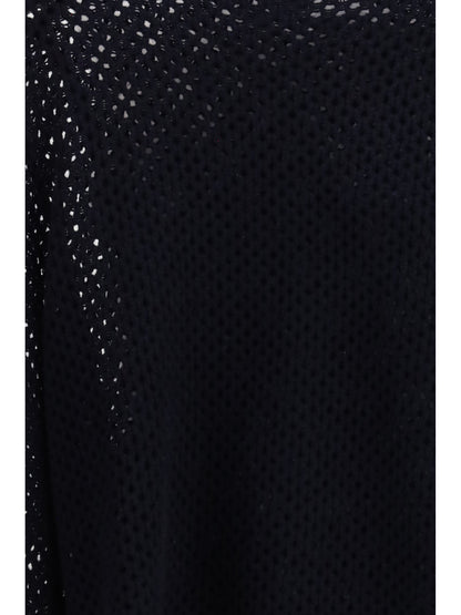 ALLUDE M perforated boatneck jumper