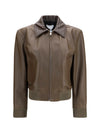 glossy leather jacket