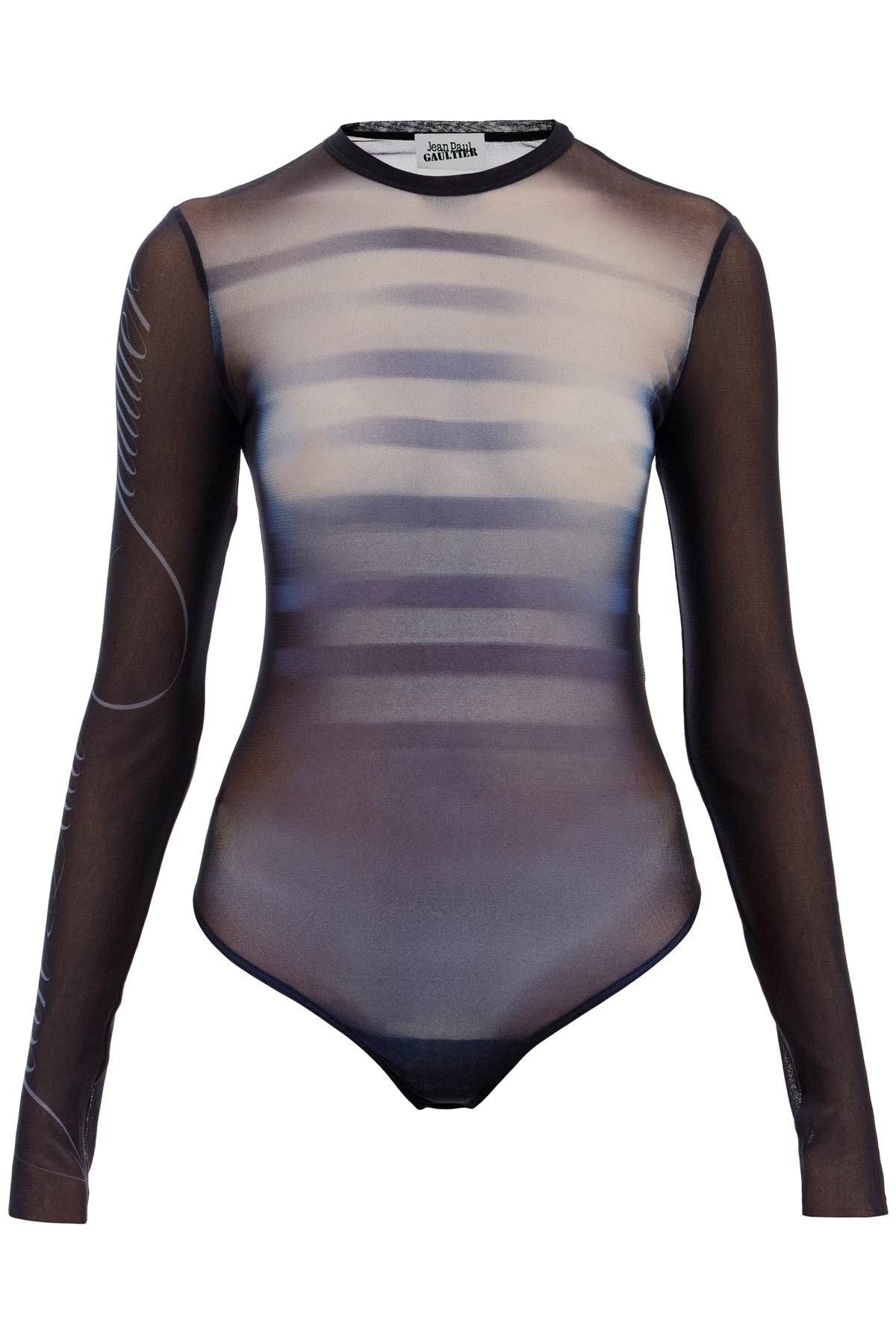 printed mesh body suit for