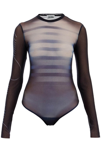 printed mesh body suit for