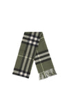check cashmere scarf