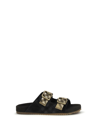 urchin suede check sandals