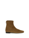suede booties with shearling lining