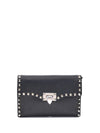 rockstud leather shoulder bag