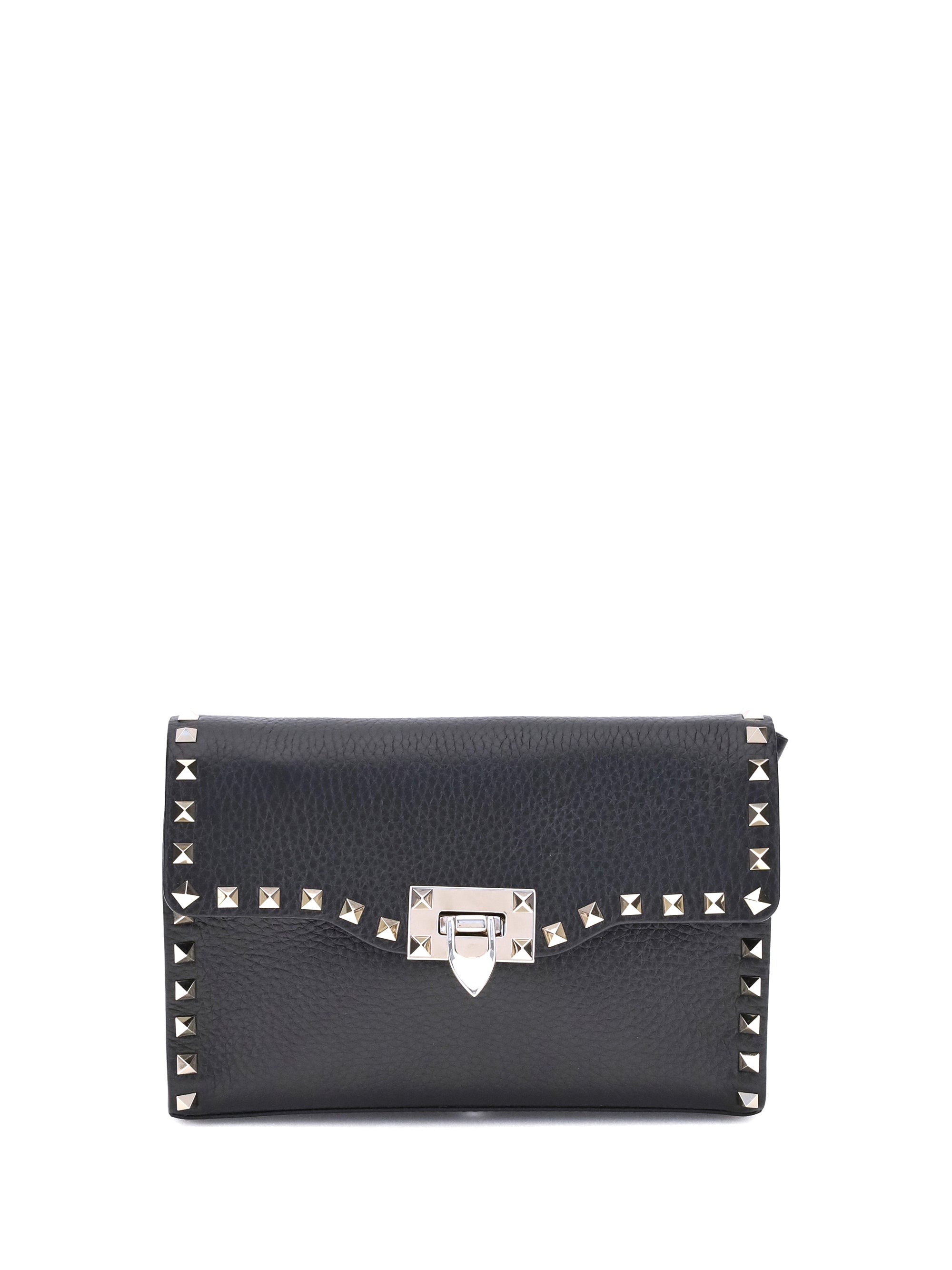 rockstud leather shoulder bag