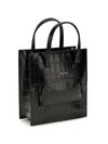 pocket leather handbag
