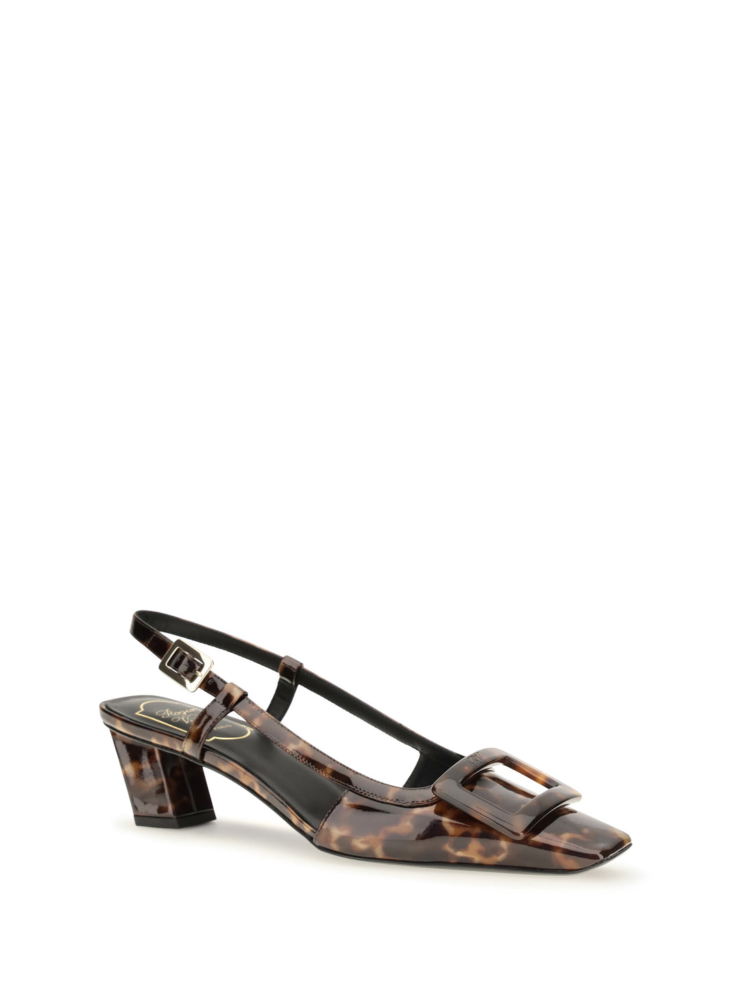 ROGER VIVIER 36 tortoiseshell belle vivier slingback pumps