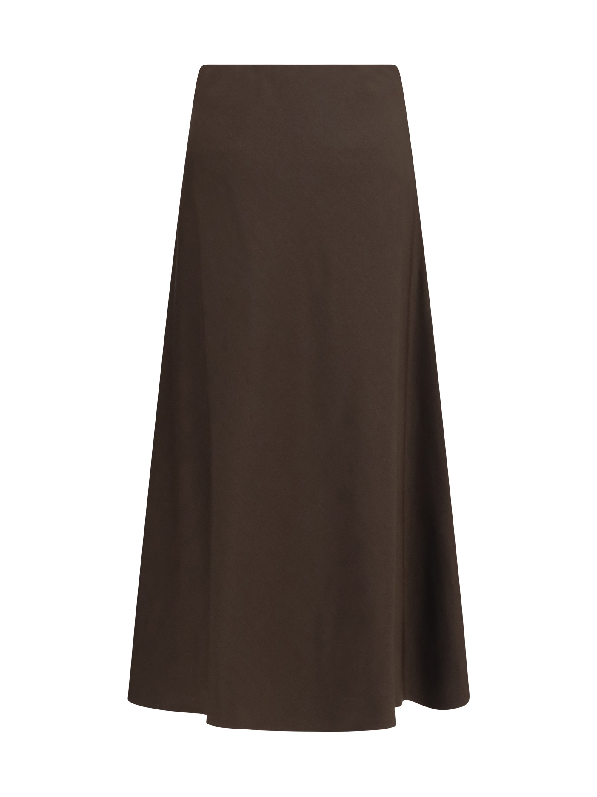 flute virgin wool and viscose twill skirt