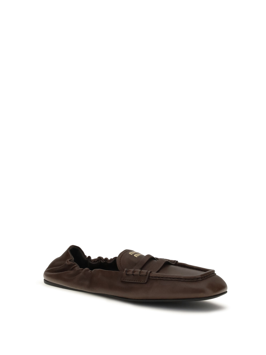 MIU MIU 37 ruches loafers in nappa leather