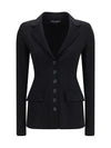 stretch wool single breasted jacket