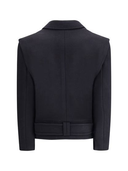 BALMAIN 36 wool double-breasted coat