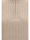 ribbed troyer sweater with zip