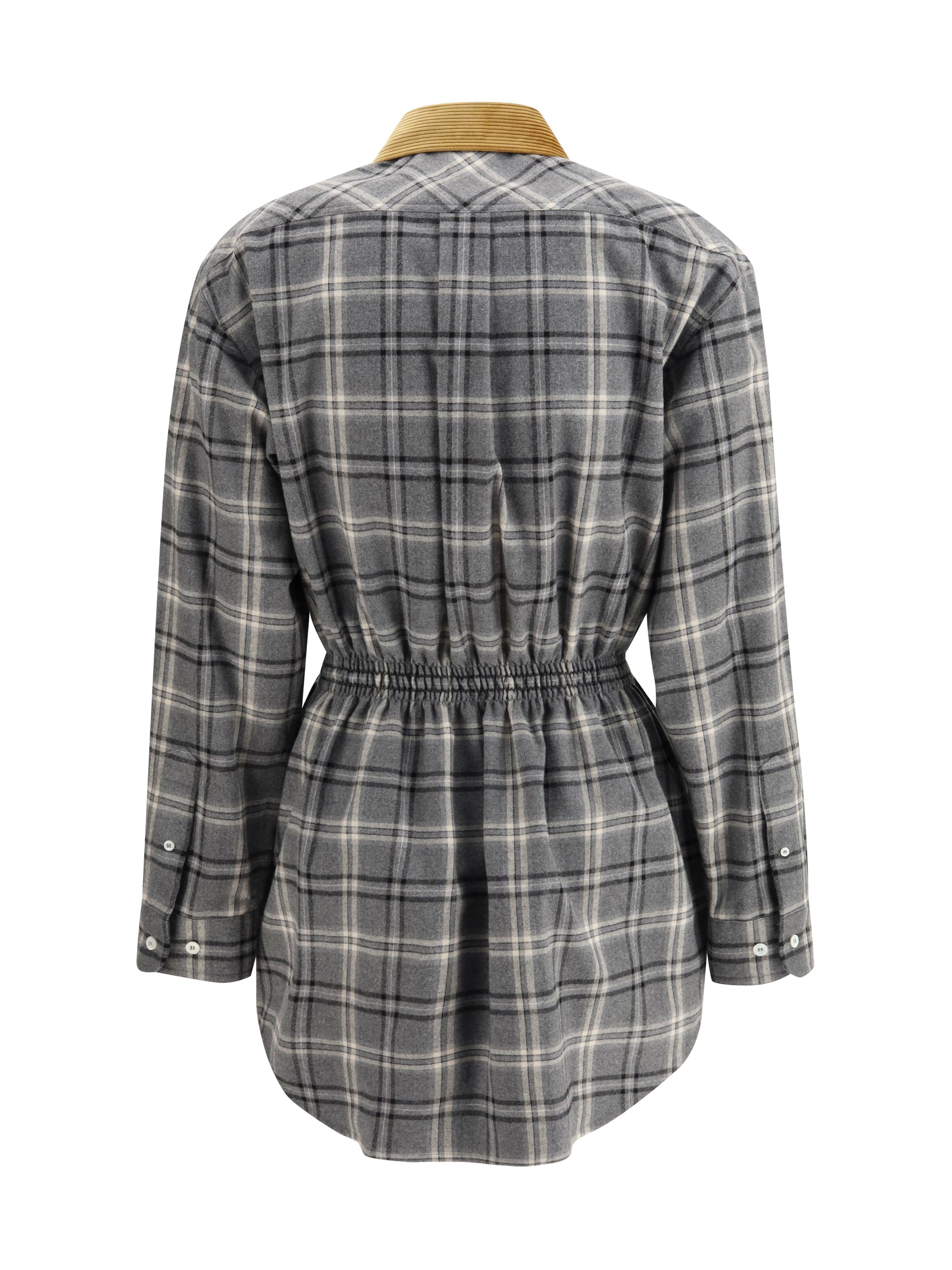 flannel mini-dress
