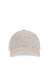 GANNI OS canvas cap with logo