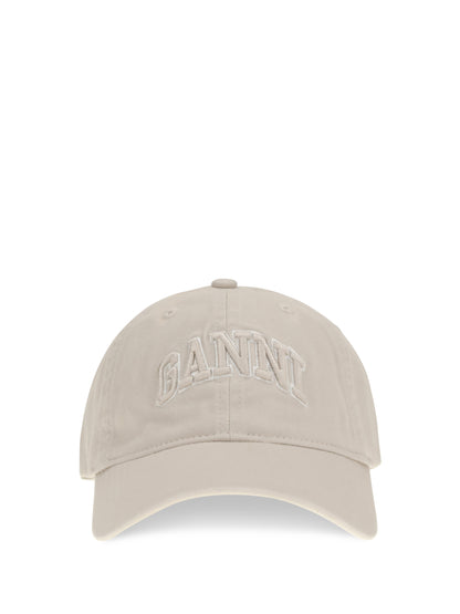 GANNI OS canvas cap with logo