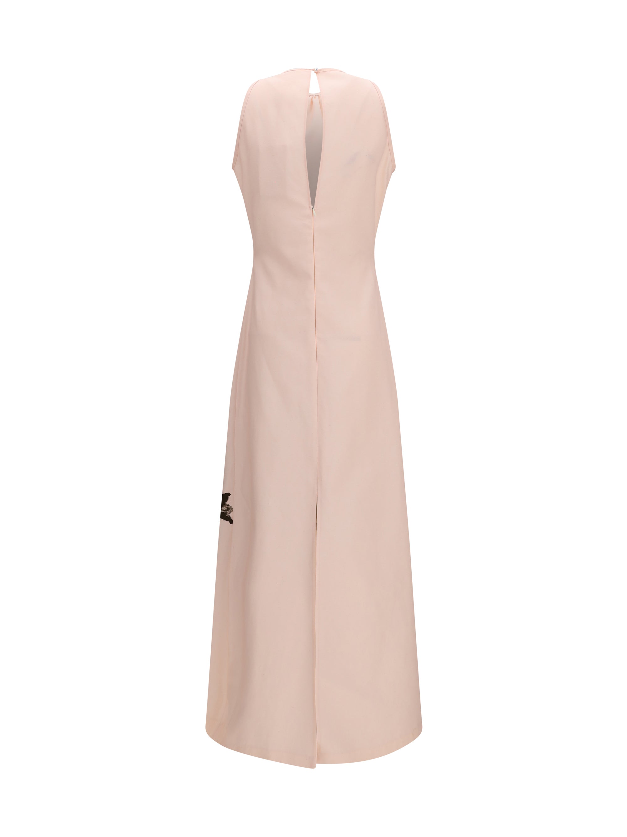 petunia long dress in cotton and viscose duchesse
