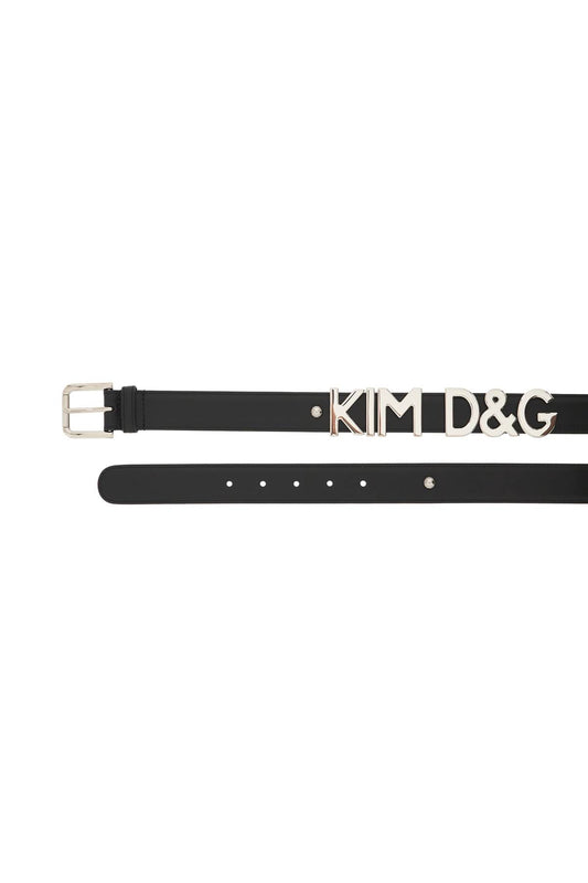 lettering leather belt