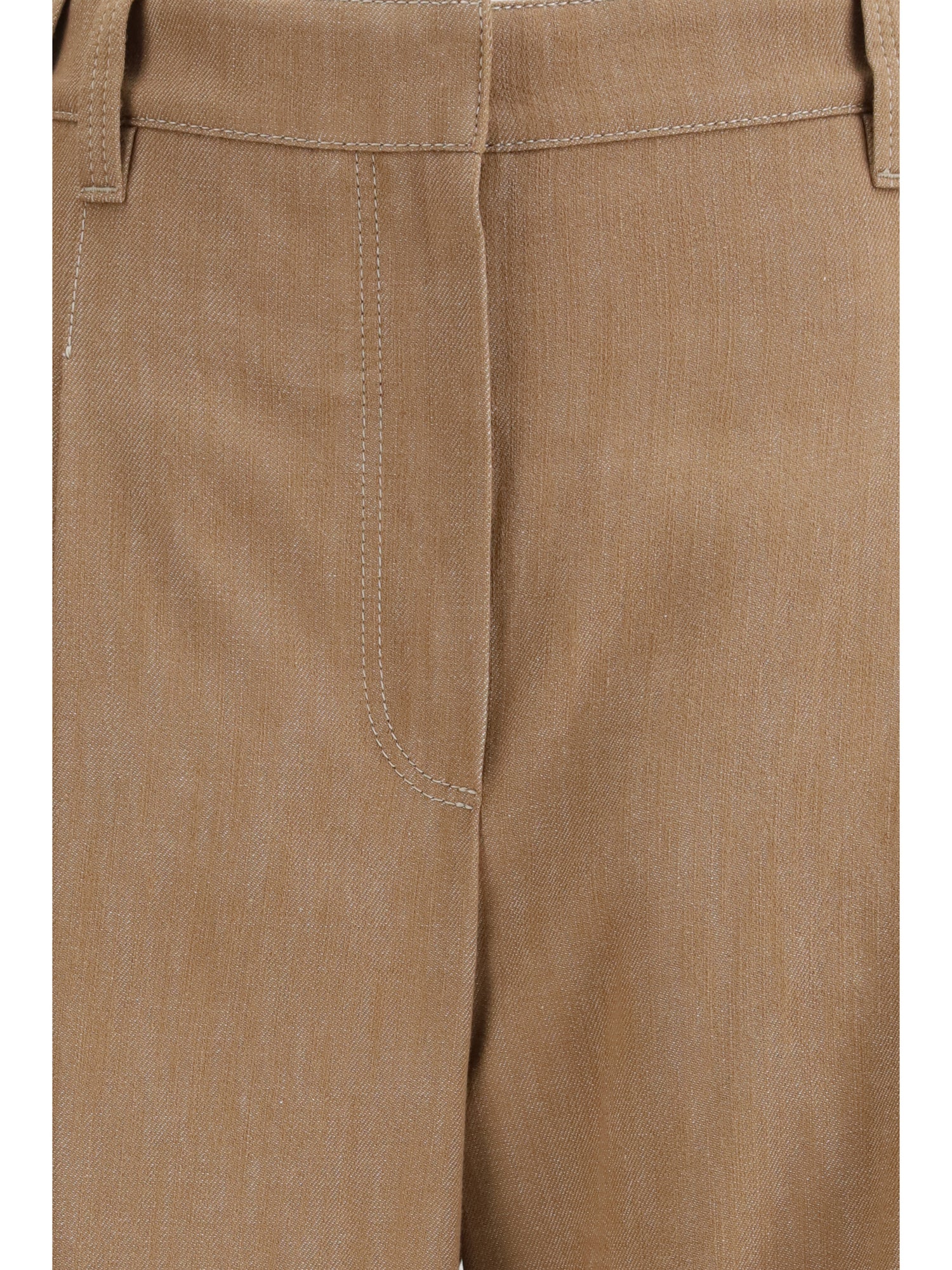 BRUNELLO CUCINELLI 40 denim-effect twill wide pants