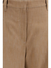 BRUNELLO CUCINELLI 40 denim-effect twill wide pants