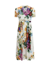 DOLCE & GABBANA 42 flower bouquet print chemisier dress