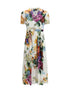 DOLCE & GABBANA 42 flower bouquet print chemisier dress