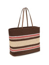 raffia-effect yarn tote bag