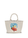 small easy shoulder bag with strawberry print