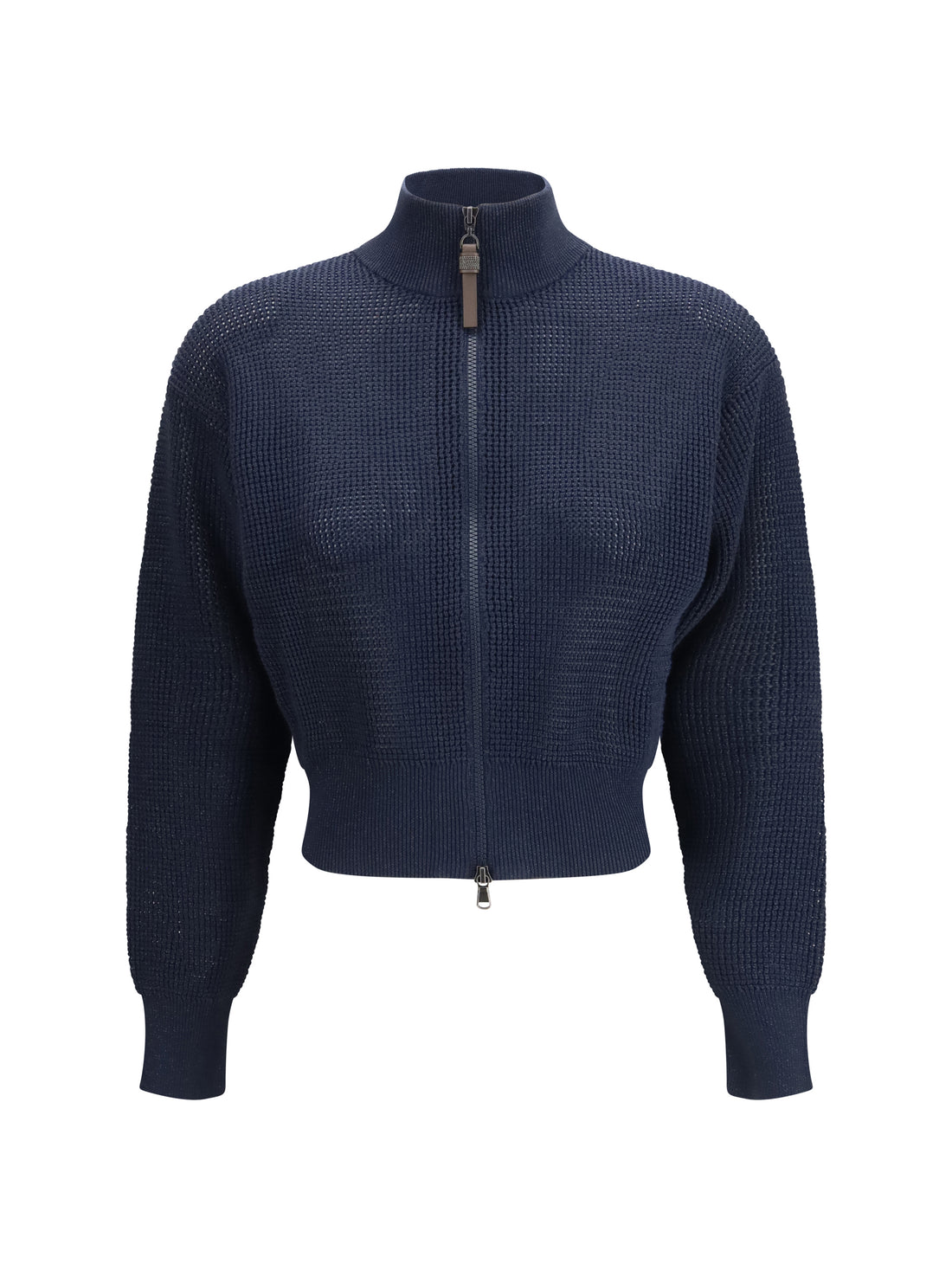 BRUNELLO CUCINELLI M cotton enhanced with all-over lurex detailing cardigan