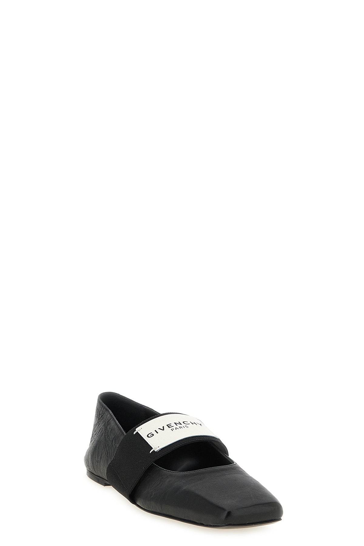 textured lambskin leather ballet flats