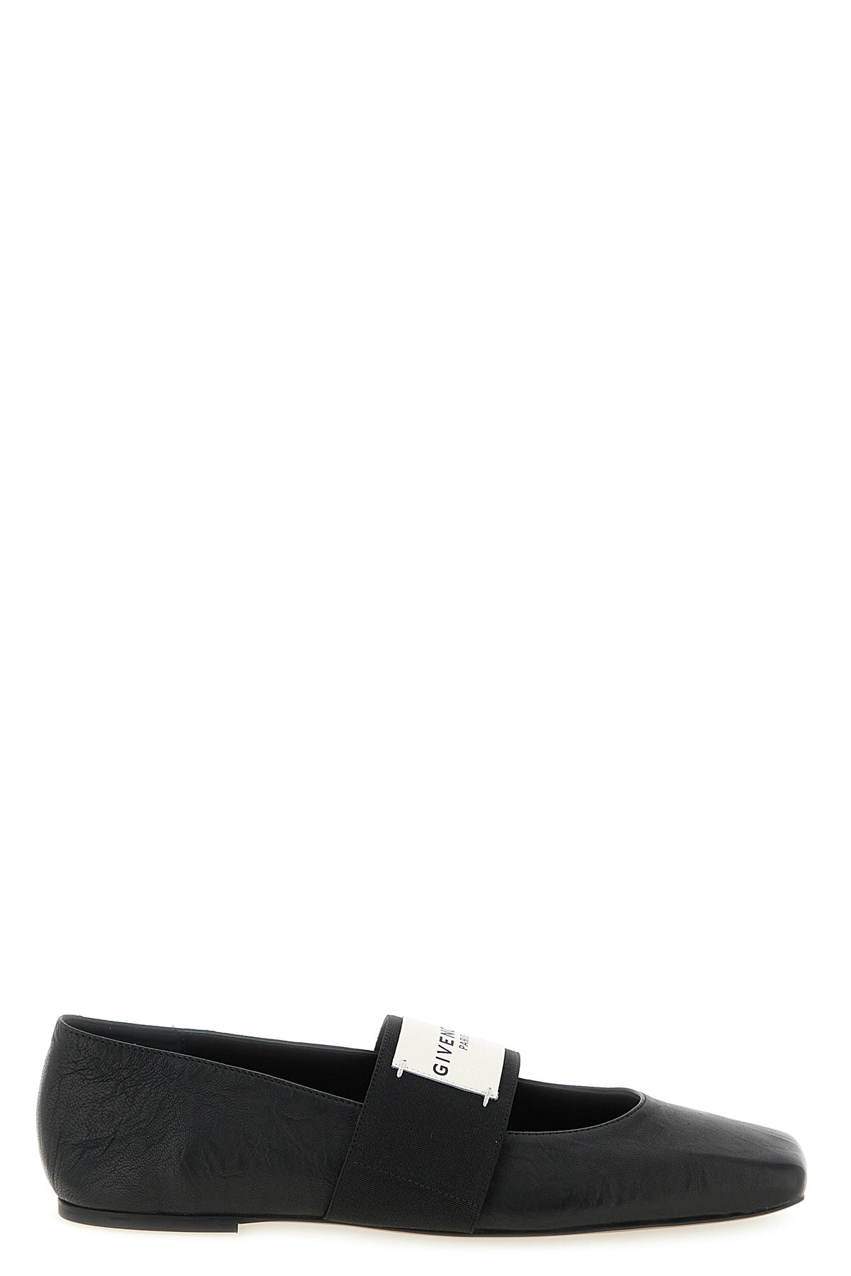 textured lambskin leather ballet flats