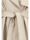 cotton-blend twill trench