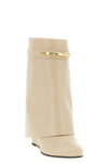 calf leather ankle boots