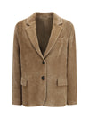 fluid corduroy jacket with monile