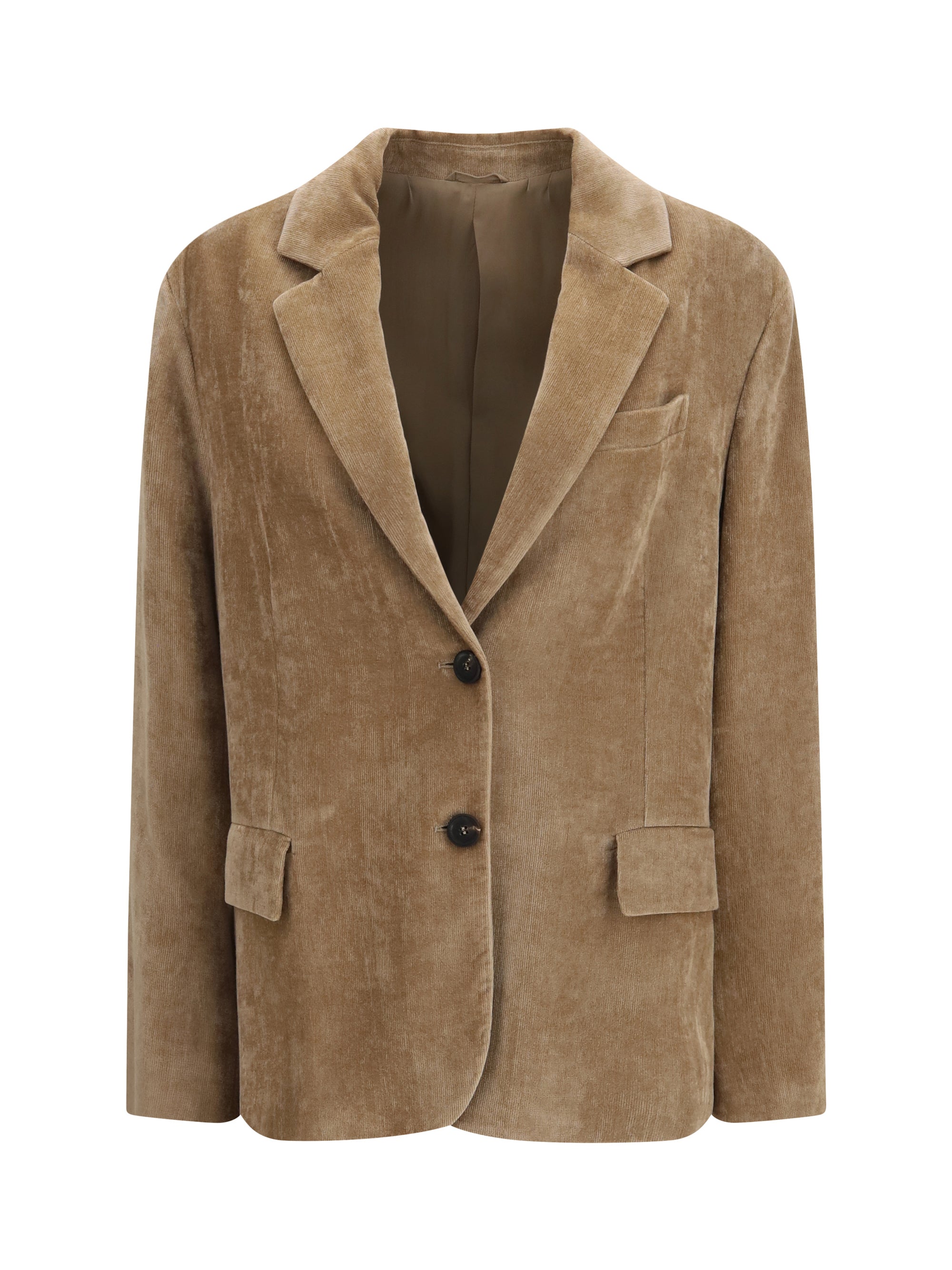 fluid corduroy jacket with monile