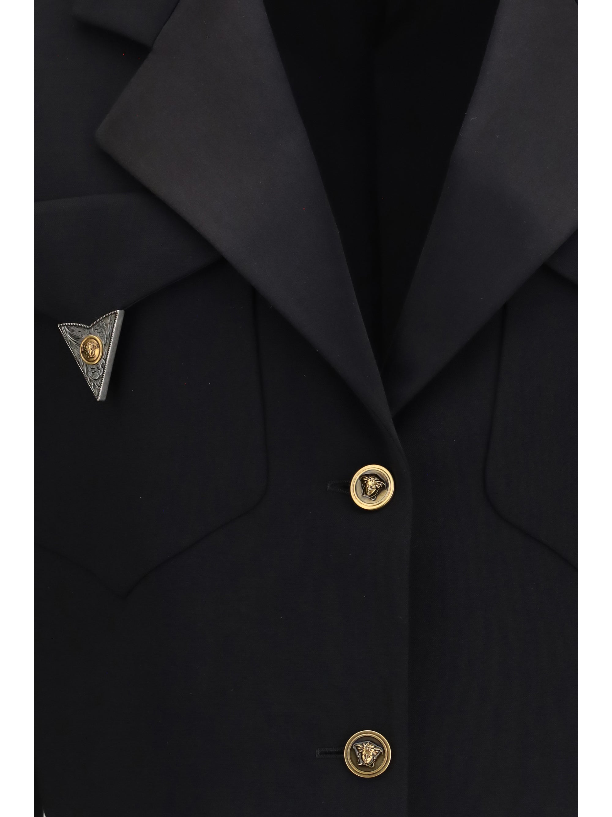 cropped wool blazer