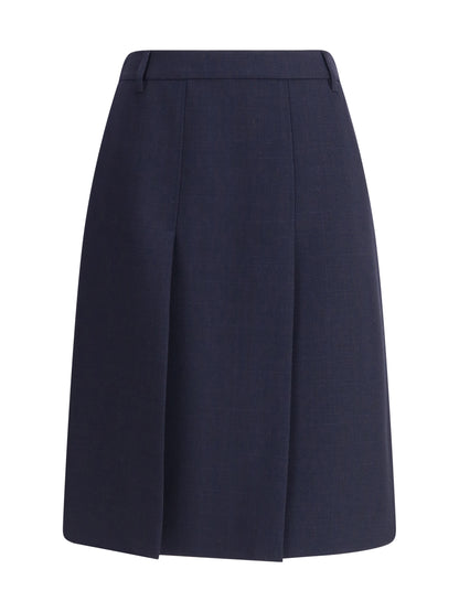 PRADA 44 virgin wool midi skirt
