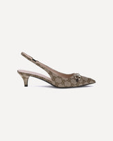 Gucci Slingback Pumps Beige