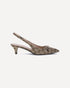 Gucci Slingback Pumps Beige