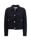 cropped virgin wool jacket