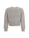long-sleeve crewneck cotton sweater