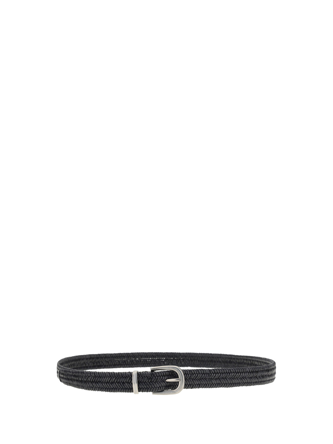 BRUNELLO CUCINELLI M braided stretch leather belt