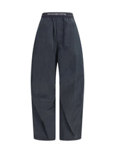 ALEXANDER WANG S trousers with elastic waistband and contrasting jacquard logo
