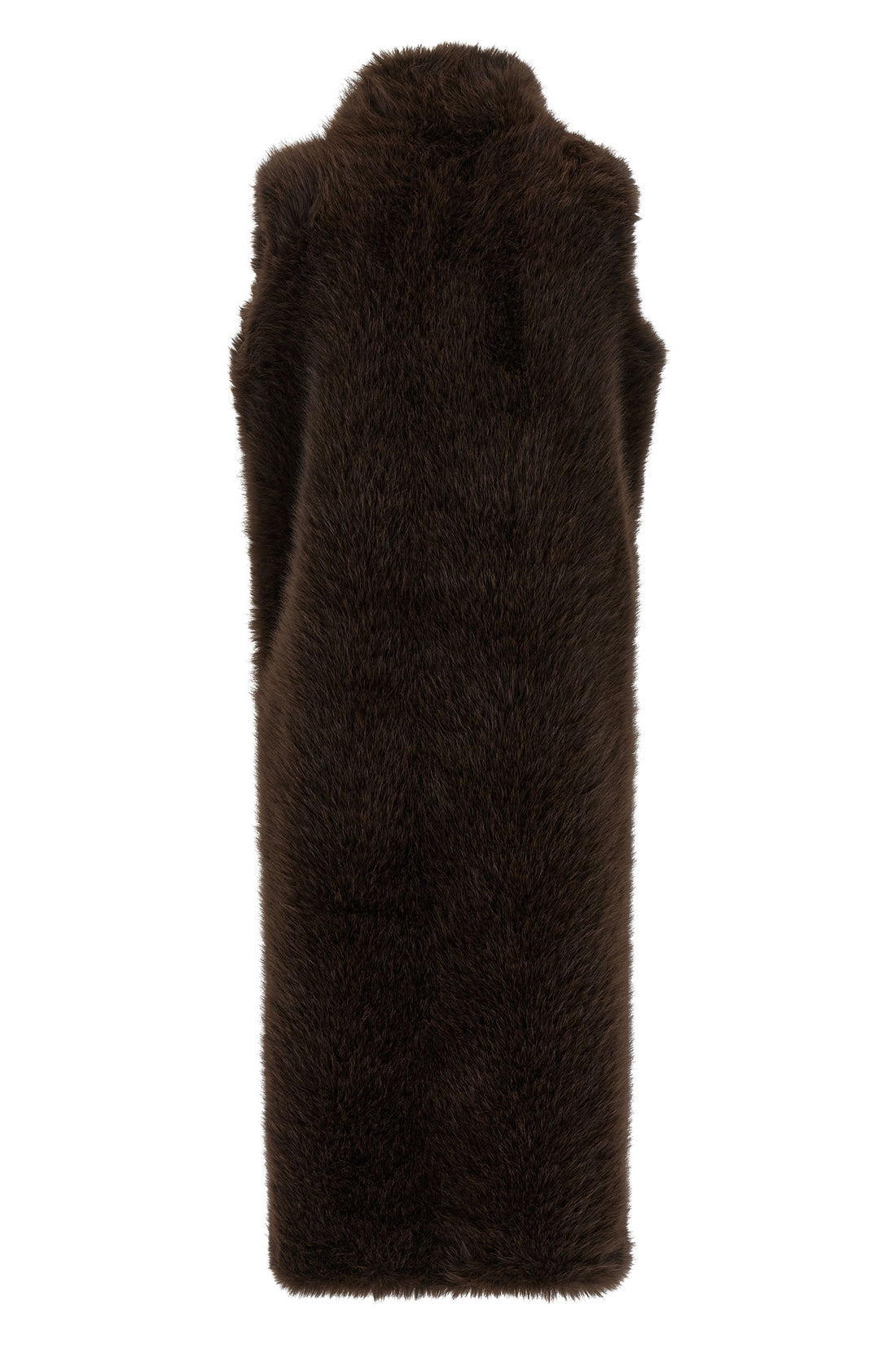 B&amp;B COUTURE 42 bear long faux fur vest
