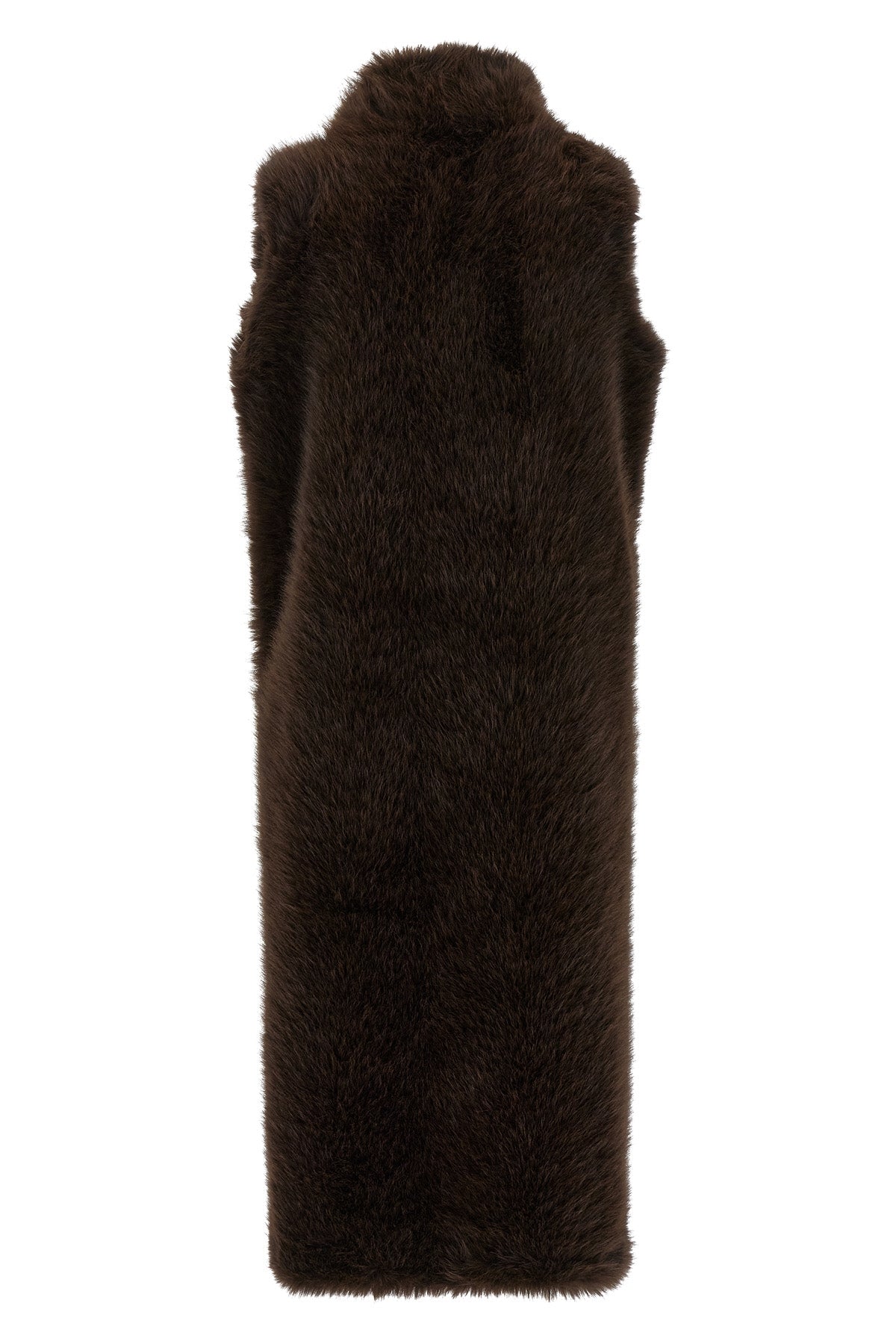 bear long faux fur vest
