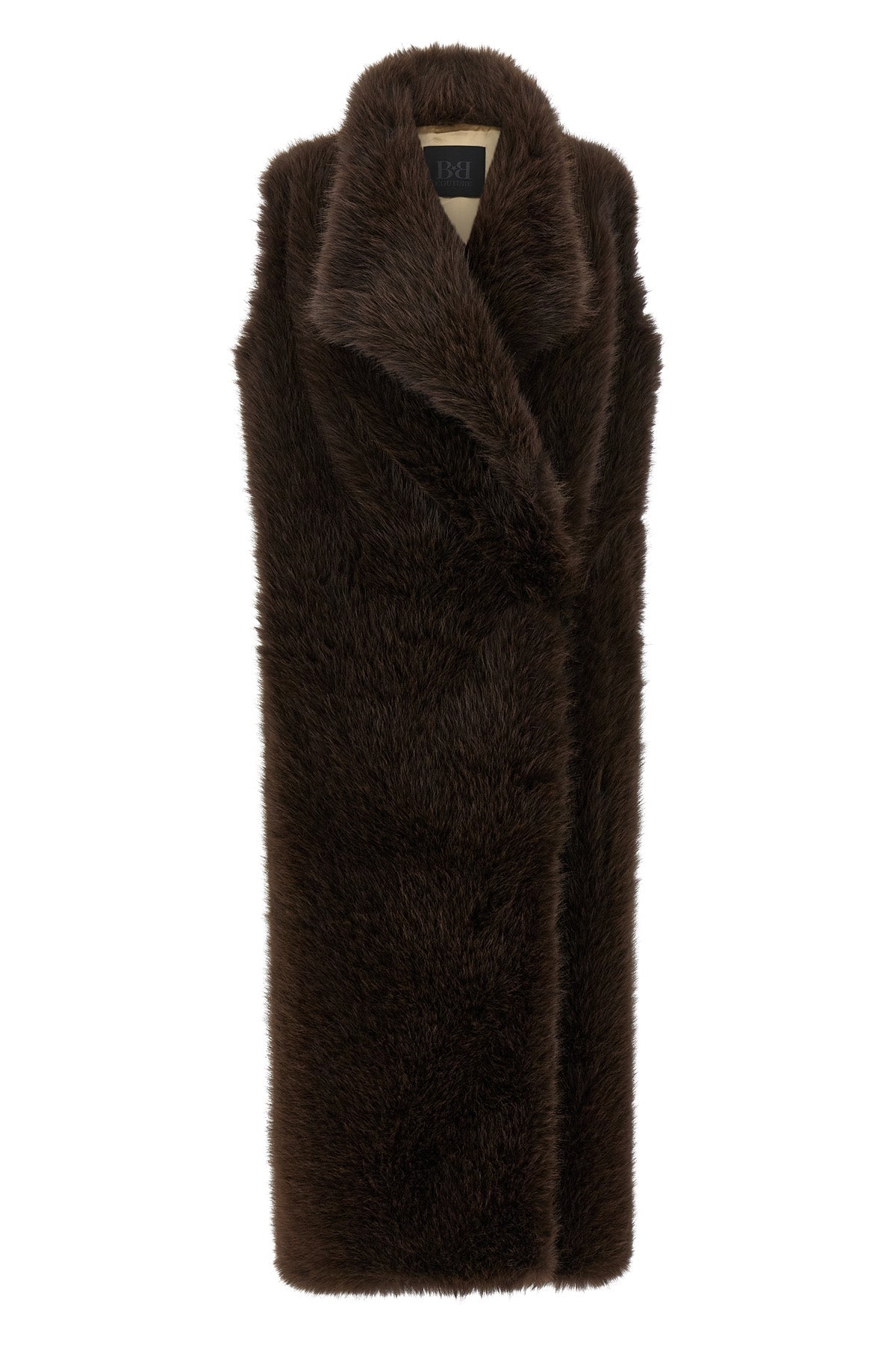 bear long faux fur vest