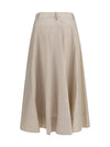 cotton poplin skirt with monili detail