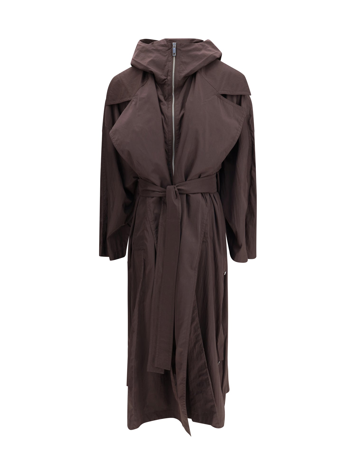 MAX MARA SPORTMAX S-M oversized barba trench coat in taffeta