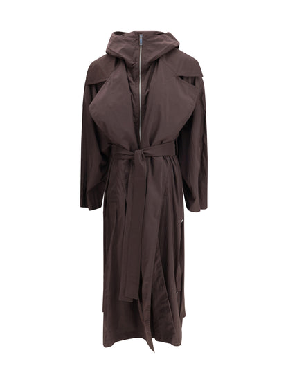 MAX MARA SPORTMAX S-M oversized barba trench coat in taffeta