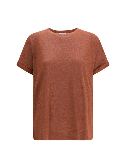 BRUNELLO CUCINELLI L cashmere glitter t-shirt