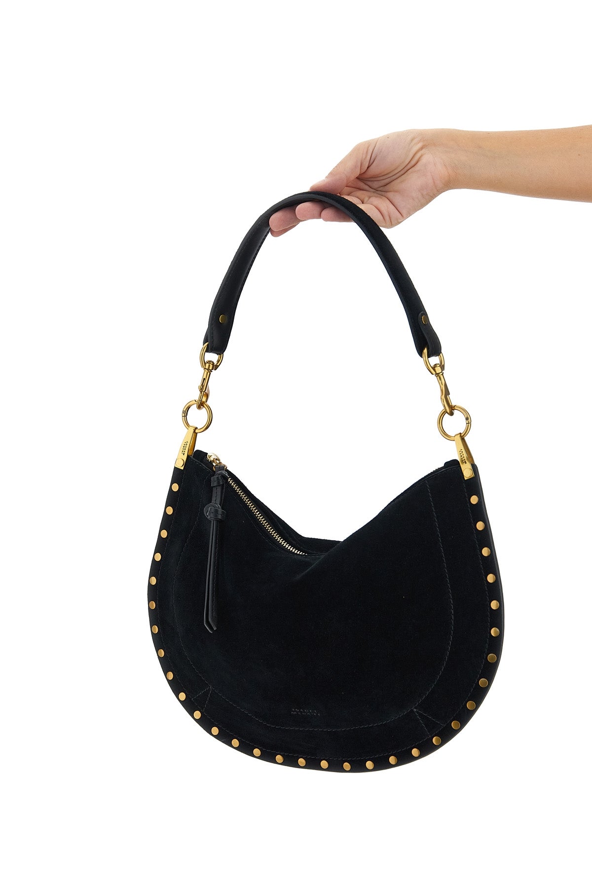oskan soft zip suede handbag